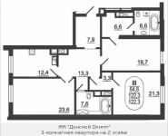 3-комнатная квартира площадью 122.3 кв.м, Серпуховской Вал, 19 | цена 26 673 385 руб. | www.metrprice.ru