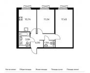 2-комнатная квартира площадью 51.11 кв.м, Складочная ул, 6к1 | цена 10 554 215 руб. | www.metrprice.ru