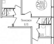 2-комнатная квартира площадью 60 кв.м, Ильюшина ул., 16/17 | цена 3 845 000 руб. | www.metrprice.ru