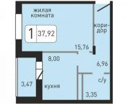 1-комнатная квартира площадью 37.9 кв.м, улица Льва Толстого, 23/7кВ | цена 2 062 089 руб. | www.metrprice.ru