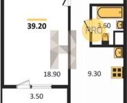 1-комнатная квартира площадью 39.2 кв.м,  | цена 2 963 520 руб. | www.metrprice.ru