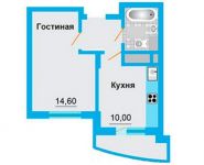 1-комнатная квартира площадью 32.8 кв.м, Рябиновая ул. | цена 2 400 000 руб. | www.metrprice.ru