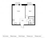 1-комнатная квартира площадью 41.3 кв.м,  | цена 3 906 980 руб. | www.metrprice.ru