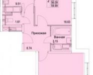 2-комнатная квартира площадью 59 кв.м, Муравская 2-я ул. | цена 5 797 976 руб. | www.metrprice.ru