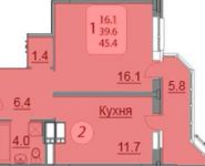1-комнатная квартира площадью 45 кв.м, Ленинский пр-т, 40 | цена 4 761 552 руб. | www.metrprice.ru