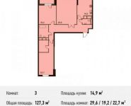 3-комнатная квартира площадью 127.3 кв.м в ЖК "Тимирязевский", 6-я Радиальная улица, 7 | цена 28 667 960 руб. | www.metrprice.ru