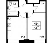 1-комнатная квартира площадью 42.7 кв.м, Головинское шоссе, д.влд10 | цена 8 868 790 руб. | www.metrprice.ru