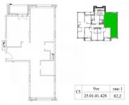 1-комнатная квартира площадью 82 кв.м в ЖК "Суббота", Верхняя ул., 34 | цена 35 839 200 руб. | www.metrprice.ru