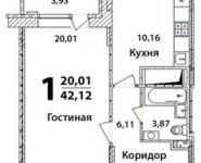 1-комнатная квартира площадью 42 кв.м, 3 Интернационала ул., 226 | цена 2 300 000 руб. | www.metrprice.ru