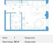 1-комнатная квартира площадью 38.7 кв.м, Кожевнический пр., 4 | цена 13 410 363 руб. | www.metrprice.ru