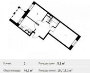 2-комнатная квартира площадью 46.1 кв.м, Софийская ул. | цена 4 195 174 руб. | www.metrprice.ru