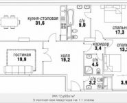 3-комнатная квартира площадью 127 кв.м, Верхняя ул., 34С1 | цена 47 169 650 руб. | www.metrprice.ru