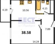 1-комнатная квартира площадью 39 кв.м, 6-я Радиальная улица, 7 | цена 3 880 000 руб. | www.metrprice.ru