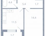 1-комнатная квартира площадью 39.1 кв.м, Новоалексеевская, 16с7 | цена 9 865 320 руб. | www.metrprice.ru