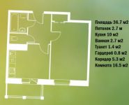 1-комнатная квартира площадью 36.7 кв.м, Опалиха ул, 17 | цена 5 200 000 руб. | www.metrprice.ru