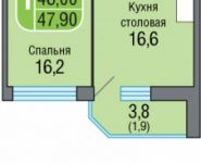 1-комнатная квартира площадью 47 кв.м, Северная ул. | цена 4 311 000 руб. | www.metrprice.ru