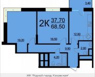 2-комнатная квартира площадью 68.5 кв.м, Внутренний проезд, 8, корп.1 | цена 13 969 753 руб. | www.metrprice.ru