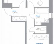 2-комнатная квартира площадью 55.49 кв.м, Новорязанское шоссе, 12, корп.12 | цена 3 889 682 руб. | www.metrprice.ru
