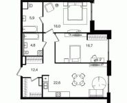 3-комнатная квартира площадью 78.4 кв.м, Жуков пр. | цена 14 558 390 руб. | www.metrprice.ru
