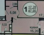 1-комнатная квартира площадью 47 кв.м, Московская ул., 52К1 | цена 4 000 000 руб. | www.metrprice.ru