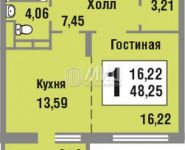 1-комнатная квартира площадью 51 кв.м, квартал Изумрудный, 9 | цена 6 500 000 руб. | www.metrprice.ru