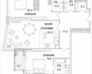 2-комнатная квартира площадью 111 кв.м, Минская, 2 корп. 1, корп.2 | цена 55 887 520 руб. | www.metrprice.ru