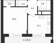 1-комнатная квартира площадью 46.2 кв.м, Усиевича, влд 10 Б, корп.2 | цена 14 077 602 руб. | www.metrprice.ru