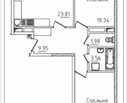 2-комнатная квартира площадью 79.03 кв.м, Михайлова, 31, корп.31 | цена 9 691 191 руб. | www.metrprice.ru