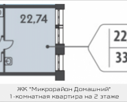 1-комнатная квартира площадью 33.53 кв.м, ул. Донецкая, 30, корп.2 | цена 4 224 780 руб. | www.metrprice.ru