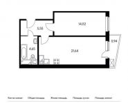 1-комнатная квартира площадью 46.8 кв.м,  | цена 5 269 680 руб. | www.metrprice.ru