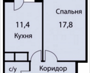 1-комнатная квартира площадью 41.3 кв.м, Акуловская, 2Д | цена 3 304 000 руб. | www.metrprice.ru