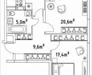 2-комнатная квартира площадью 67.2 кв.м, Строителей, корп.5 | цена 2 755 200 руб. | www.metrprice.ru