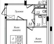 2-комнатная квартира площадью 54 кв.м, Просвещения ул. | цена 2 952 000 руб. | www.metrprice.ru