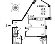 3-комнатная квартира площадью 79 кв.м, Северная ул., 36 | цена 7 800 000 руб. | www.metrprice.ru