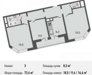 3-комнатная квартира площадью 73 кв.м, Рождественская ул., 29 | цена 7 450 000 руб. | www.metrprice.ru