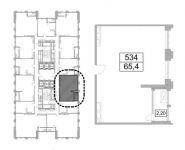 2-комнатная квартира площадью 65 кв.м, Новодмитровская улица, д. 2 | цена 14 449 831 руб. | www.metrprice.ru