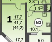 1-комнатная квартира площадью 45 кв.м, Борисовка ул., 20 | цена 5 050 000 руб. | www.metrprice.ru