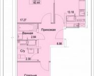 2-комнатная квартира площадью 60.44 кв.м, 2-я Муравская, корп.10 | цена 6 786 636 руб. | www.metrprice.ru