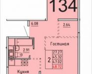 2-комнатная квартира площадью 48 кв.м,  | цена 3 727 080 руб. | www.metrprice.ru