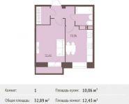 1-комнатная квартира площадью 32.89 кв.м,  | цена 2 976 545 руб. | www.metrprice.ru