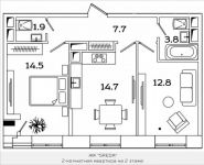 2-комнатная квартира площадью 55.4 кв.м, Рязанский проспект, 2, корп.М2 | цена 8 402 462 руб. | www.metrprice.ru