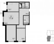 3-комнатная квартира площадью 79.8 кв.м, Радио ул. | цена 7 533 120 руб. | www.metrprice.ru