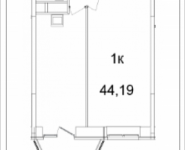 1-комнатная квартира площадью 44.19 кв.м, Ясная, 8, корп.7 | цена 3 221 219 руб. | www.metrprice.ru