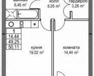 1-комнатная квартира площадью 50.1 кв.м, Автозаводская ул., 23к1 | цена 10 214 422 руб. | www.metrprice.ru