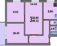 3-комнатная квартира площадью 52 кв.м, Медынская ул., 14К1 | цена 5 800 000 руб. | www.metrprice.ru