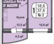 1-комнатная квартира площадью 37.6 кв.м, Чечерский пр., 126 | цена 4 916 923 руб. | www.metrprice.ru