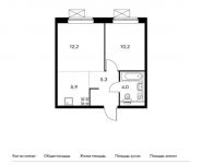 2-комнатная квартира площадью 37.6 кв.м,  | цена 3 523 120 руб. | www.metrprice.ru