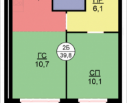 2-комнатная квартира площадью 39.8 кв.м, Бачуринская, корп.3 | цена 4 726 250 руб. | www.metrprice.ru