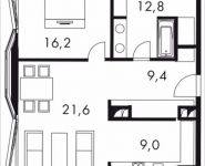 2-комнатная квартира площадью 72.4 кв.м в МФК "Balchug Residence", Садовническая, к5вл31, корп.3 | цена 38 851 659 руб. | www.metrprice.ru