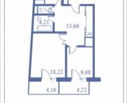 1-комнатная квартира площадью 64.8 кв.м, Кудрявцева, 15 | цена 7 184 324 руб. | www.metrprice.ru